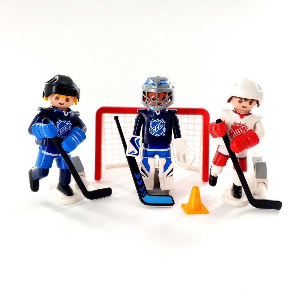 Playmobil 9177 NHL Hockey Shootout Figures Incomplete